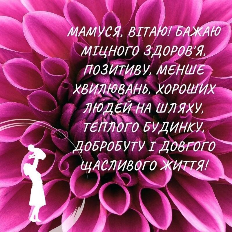 Привітання з Днем народження мамі картинка
