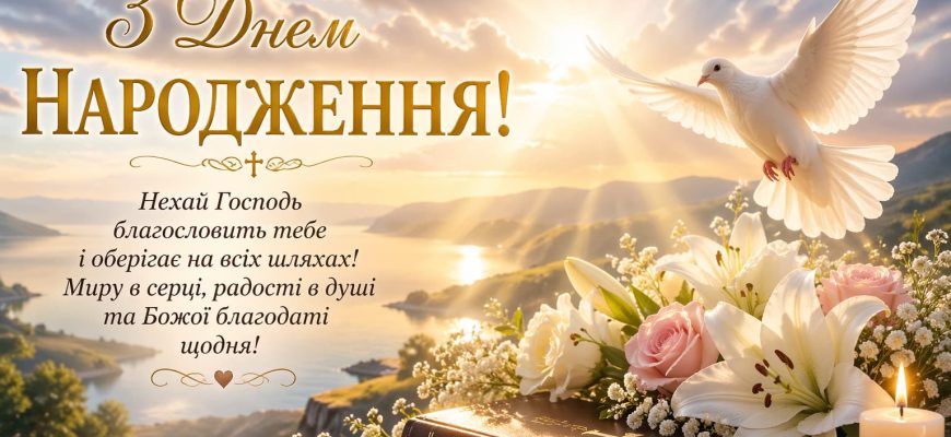 Божі привітання з Днем народження картинка