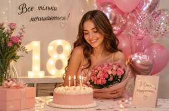 Привітання з 18-річчям дівчині