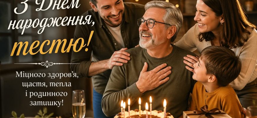 Привітання з днем народження тестя